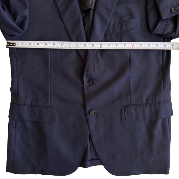 Canali 50R Midnight Blue Travel Water Resistant Blazer Woven Wool 2-Btn Jacket - Picture 4 of 12